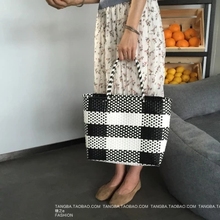 Женская плетеная Сумка-тоут ручной работы, модная маленькая соломенная сумка на плечо, пляжная сумка-тоут, 2018 2024 - купить недорого