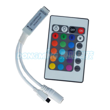 Controle remoto para 3528 5050 rgb led branco, controle remoto ir 24 teclas com faixa de luz 2024 - compre barato