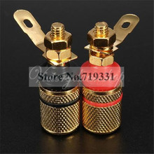 4Pirs Amplifier Speaker Terminal Binding Post Banana Plug Connector Gold Plated 2024 - buy cheap