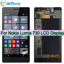 Оригинальный Для Nokia lumia 730 ЖК-дисплей 735 Дисплей Сенсорный экран планшета в сборе с рамкой Замена для lumia 730 ЖК-дисплей RM-1038 2024 - купить недорого