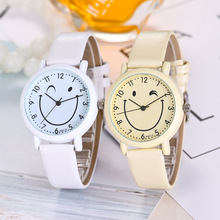 2018 Newly Design Student Watch Cute Smile PU Leather Quartz Wrist Watches Lady Dress Watch Best Gift Reloj Mujer Drop Shipping 2024 - buy cheap