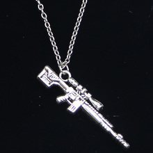 20pcs New Fashion Necklace 8x42mm sniper rifle gun Pendants Short Long Women Men Colar Gift Jewelry Choker 2024 - buy cheap
