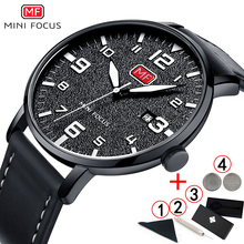 Watches Men 2019 Luxury Brand MINI FOCUS Classic Fashion Ultra Thin Watch Man Quartz Genuine Leather Strap Male Clock Men 2019 2024 - buy cheap