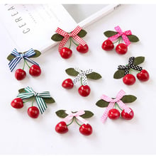 New Hair Clips Kids Girls Red Cherry Hairpins For Pinup Vintage Party Vaction Hair Accessories Women Barrettes Korean Style 2024 - buy cheap