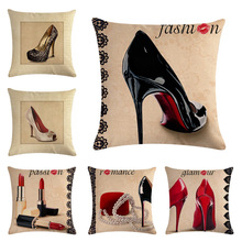 Hot Selling Slim-heeled High-heeled Shoes Series Pillow Cover Automobile And Sofa Cushion Cover Home Decor 2024 - buy cheap