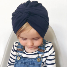 Yundfly 12 Colors Cotton Blend Kids Turban Hat Newborn Beanie Caps Headwear Children Shower Hat Birthday Gift Photo Props 2024 - buy cheap