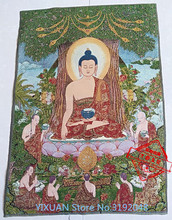 Тибетская шелковая вышивка, дерево бодхи Непала учит раньше картины Thangka, украшение для стены семьи. 2024 - купить недорого