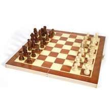 Tabuleiro 3 em 1 com gamão, conjunto de jogos divertidos para viagem e xadrez, quebra-cabeça de madeira para presente 2024 - compre barato
