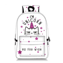 Kawaii Kitten Unicorn Backpack For Teenage Girls Cartoon Cat Children School Bags Women Travel Backpack Kids Book Bag Best Gift 2024 - buy cheap