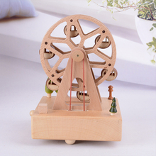 Caja de música mecánica para decoración del hogar, Noria de madera con mecanismo de relojería, regalo para chicas y niños, regalo de San Valentín 2024 - compra barato