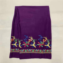 ¡Novedad de 2019! tela africana de encaje de algodón de alta calidad con bordado estampado de 5 yardas para vestido de Mujer Africana tejido de costura LXF62612 2024 - compra barato