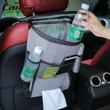 1Pc Car Seat Back Storage Bag Auto Cooling Thermal Bag Hanging Organizer for Beverage Tissue Box Universal Multi-Pocket Holder 2024 - buy cheap