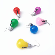 New Arrival Colorful Light Bulbs Drop Earrings for Women Fashion Party Dangle Brincos Fun Friends Gifts Funny Jewelry 2024 - compre barato