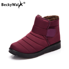 Women boots women snow boots for winter shoes woman plus size botas mujer waterproof plush unisex ankle boots size 35-46 WSH3140 2024 - buy cheap