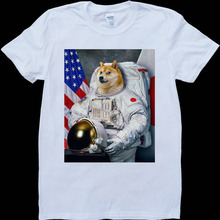 Doge Astronaut Funny New Fashion Man T-Shirt Cotton O Neck Mens Short Sleeve Mens Tshirt Male Tops Tees Wholesale 2024 - compre barato