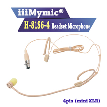 iiiMymic H-81S6-4 Concert Pro Condenser Headset Microphone For Shure Wireless Body-Pack Transmitter Mini 4pin XLR TA4F Connector 2024 - buy cheap