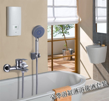 Grifo mezclador de ducha y bañera montado en la pared, juego de filtro, rociador presurizado, accesorios de válvula de latón de agua caliente y fría 2024 - compra barato