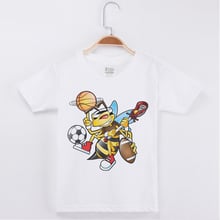 Venda quente moda manga curta crianças camiseta 100% algodão dos desenhos animados 3d impresso abelha crianças roupas menina do bebê topos camiseta criança t 2024 - compre barato