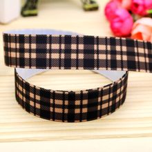 7/8'' Free shipping plaid printed grosgrain ribbon hair bow headwear party decoration wholesale OEM 22mm H5078 2024 - buy cheap