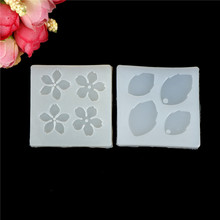 Molde colgante de silicona, herramienta de artesanía hecha a mano de resina, Mini hojas de flor de cerezo, 1 ud. 2024 - compra barato