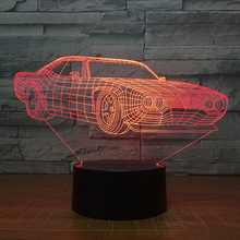 Accesorios de iluminación 3d de creatividad única, en Color para coche, cambio de lámpara para cabecera Led, regalo de cumpleaños, luz de noche Led 3d de personalización 2024 - compra barato