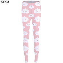 KYKU-Leggings con estampado 3d para mujer, pantalones largos, de secado rápido, brillantes, color rosa 2024 - compra barato