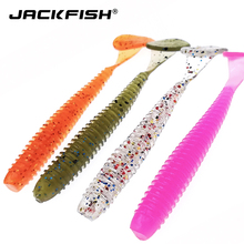 JACKFISH 10Pcs Wobbler Jig 7cm 1.8g Fishing Lure Soft Worm Shrimp Jerkbait Fish Ocean Rock lure bass soft fish smell soft baits 2024 - buy cheap