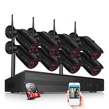 Sistema de seguridad CCTV P2P para exteriores, 4/8 canales, 1080P, Wifi, NVR, 36 IR, impermeable, Bullet 1080P, cámara de vídeo IP inalámbrica, disco duro 2024 - compra barato