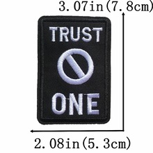 New Arrival TRUST NO ONE Patches for Clothes Iron on Embroidered Appliques DIY Sewing Accessories Decoration Patches 10PCS/lot 2024 - buy cheap
