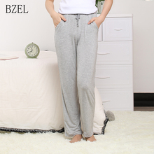 BZEL 2019 Women Pajama Bottoms Lounge Pants Female Nightwear Trousers Sleep Pants Girls Elastic Waist Modal Pants Big Size XXXL 2024 - buy cheap