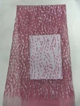 Embroidered Net Fabric with beads With super Quality DiuDiu-12.2918 African Tulle Lace Fabric For party Dress 2024 - buy cheap
