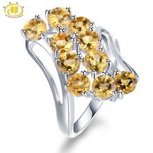 Hutang Engagement Ring Natural Gemstone Citrine Solid 925 Sterling Silver Wedding Fine Fashion Stone Jewelry For Women Gift New 2024 - купить недорого