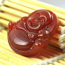 Yanting Natural red onyx pendant Laughing Buddha onyx gem pendant DIY accessories for jewelry making 043 2024 - buy cheap