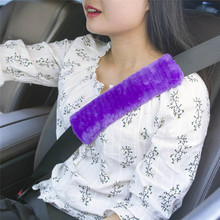 2pcs Soft Car Seatbelt Cover Sheepskin Seat Belt Pillow Pad Seat Belt Safety Strap Cover Shoulder Pads For Car Accessories 2024 - buy cheap