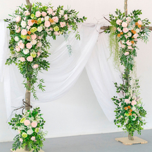 Personalização de arcos de casamento, flores artificiais de seda, arranjo decorativo em t para palco de casamento, arranjo de flores de chumbo e canto 2024 - compre barato