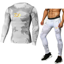 Daiwa Men Thermal Underwear Sets Compression Sweat Quick Drying Thermo Underwear Men Clothing Long Fishing Clothes Sets 2024 - buy cheap