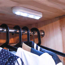 180 градусов регулировочный угол сенсорный ночник 4LED Домашнее освещение самоклеящаяся лампа для шкафа настенный светильник батарея мощность кухонный шкаф 2024 - купить недорого