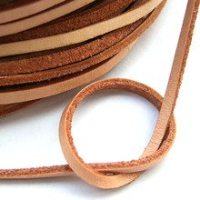 5 Meters Hight Quality 3*2mm Flat 100% Genuine Real Natural Leather Cord String Lace Rope 2024 - buy cheap
