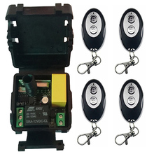 AC 220V 1CH 1 CH Mini Wireless RF Remote Control Light Switch 10A Relay Output Radio Receiver Module+metal Transmitter
