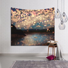 New Beautiful Candle Night Sky Wall Tapestry Home Decorations Wall Hanging Forest Starry Tapestries For Living Room Bedroom 2024 - buy cheap