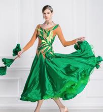 ballroom dress  woman  ballroom dresses dance customize ballroom dress competition  lycra  green B-18400 2024 - buy cheap
