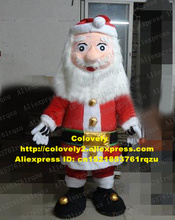 Friendly Father Christmas Santa Claus Clause Kriss Kringle Mascot Costume Cartoon Character Mascotte Big Beard ZZ1131 2024 - buy cheap