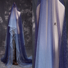 GLace-vestido de noche de malla degradado en azul, accesorios de perspectiva, color bronce, 1 m/lote, TX1176 2024 - compra barato