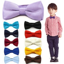 Children Bow Tie Baby Boy Kid Clothing Accessories Solid Color Gentleman Shirt Neck Tie Bowknot Colourful Cravats Gift 2024 - buy cheap