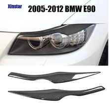 2pcs 1lot M performance carbon fiber car eyebrow sticker for 2005 to 2012 bmw 3 Series E90 E91 316 320 325 328 330 335 2024 - buy cheap