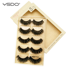 YSDO 5 pairs mink eyelashes natural lashes cilios mink false eyelashes hand made 3d mink lashes faux cils makeup volume lashes 2024 - buy cheap