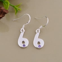 purple zircon number 6 silver plated Earrings for women fashion jewelry Earring /ESLPHCMW RQGIEVND 2024 - buy cheap