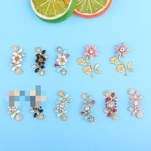 Decorative Button For Scrapbooking Accessories Sewing Mixed Flower Metal Brass Buttons Clothes Brooch Crafts Hair Accesories 2024 - buy cheap