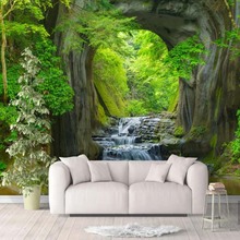 3d fresco rill natureza floresta mural da parede foto papel de parede cenário para paredes 3d sala paisagem para sala estar decoração casa 2024 - compre barato