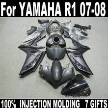 Kit de carenado de motocicleta para Yamaha de moldeo por inyección de YZF R1 07 08 negro Juego de carenados YZFR1 2007 2008 BD27 2024 - compra barato